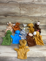 Pangton Villa 11pc Zoo Animal Hand Puppets