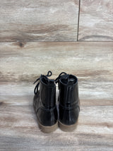 Old Navy Faux-Patent Leather Lace-Up Combat Boots Black sz 10c