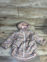 Penelope Mack Floral Fleece Lined Jacket Pink sz 3T