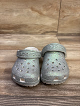 Crocs Classic Glitter Clogs Silver sz 5c