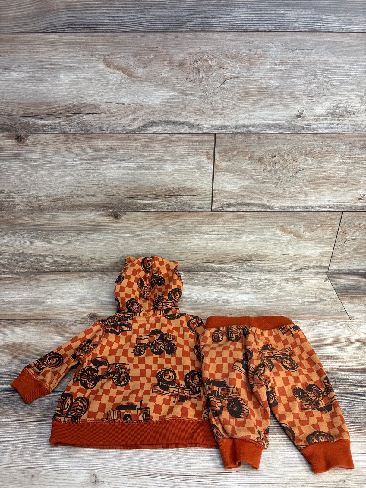 Baby Gap Relaxed Logo Zip Hoodie & Joggers Brown sz 3-6m