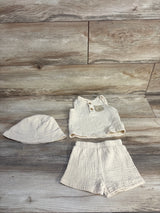 Sterling Baby 3pc Gauze Short Set Beige sz 6m