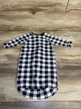 The Peanutshell Buffalo Plaid Sleep Sack White sz 0-3m