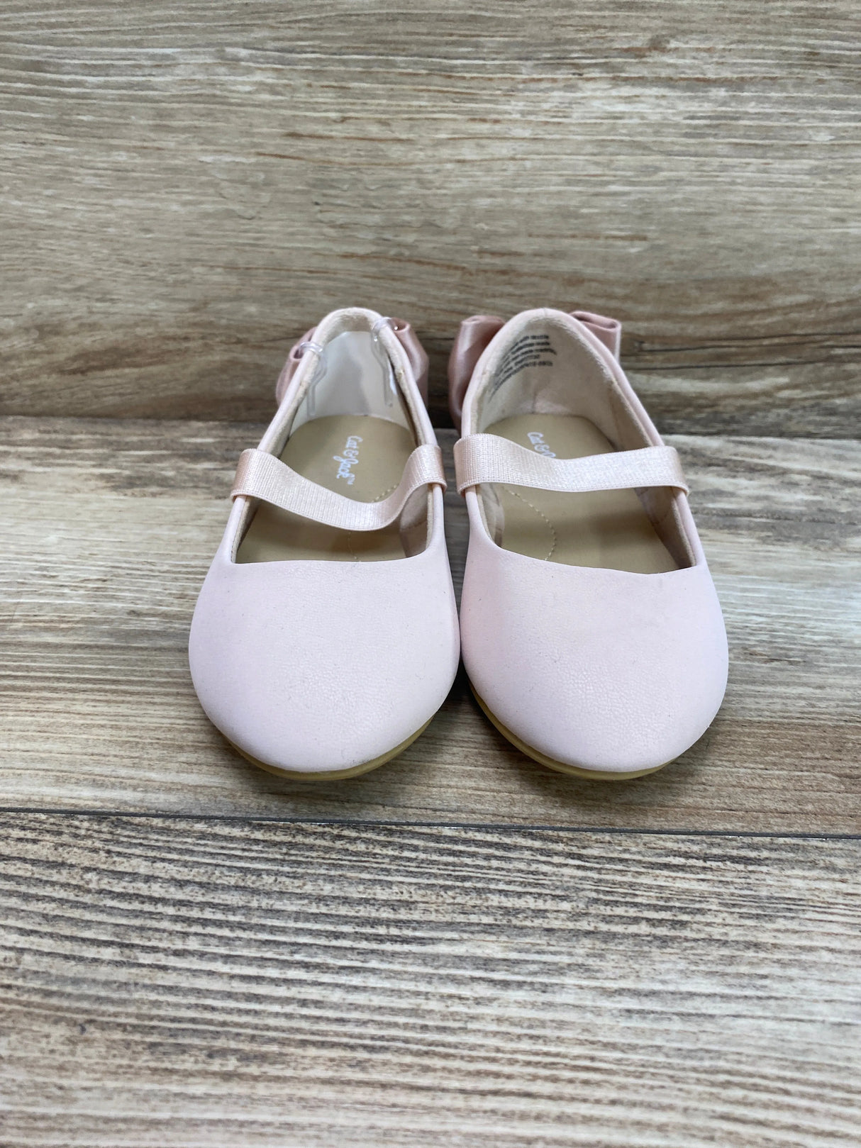 Cat & Jack Pink Ballet Bow Slip On Shoes Sz 8c