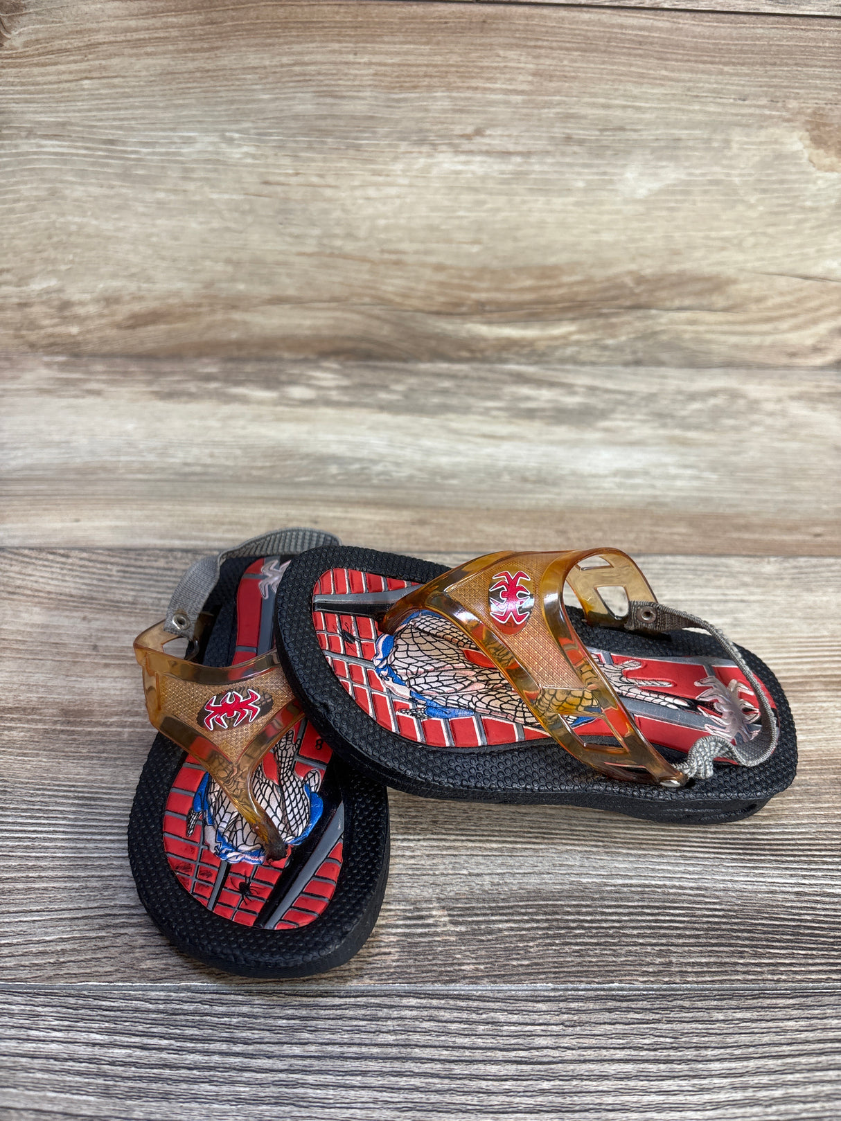 Marvel Spider-Man Sandals Black sz 8/9c