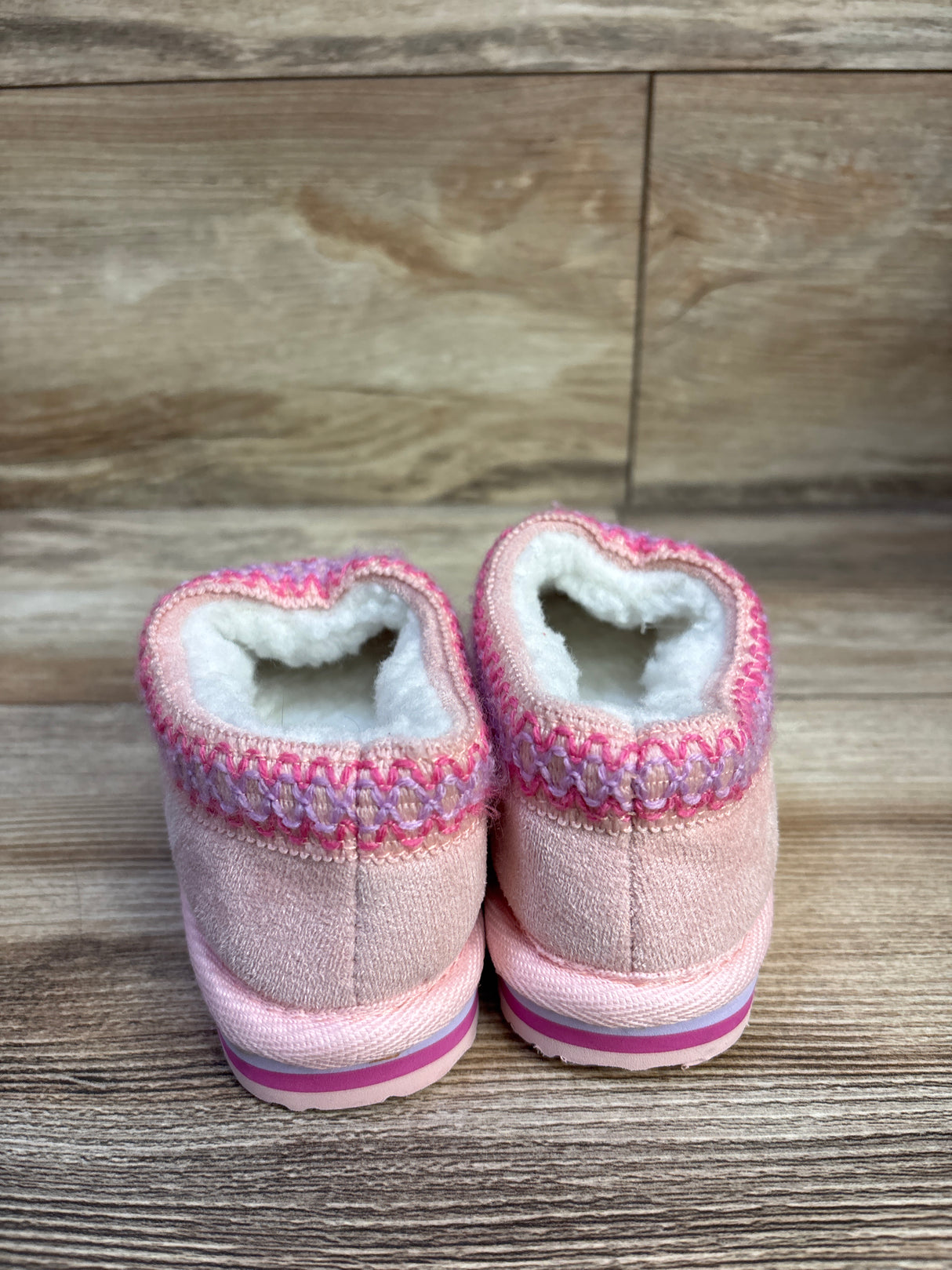 Capelli Faux Fur Lined Slippers Pink sz 7c