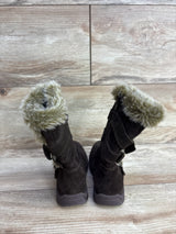 Coloso Suede Faux Fur Buckle Boots Brown sz 9/10c