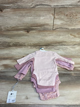 NEW Cloud Island 4pk Long Sleeve Bodysuits Pink sz 0-3m