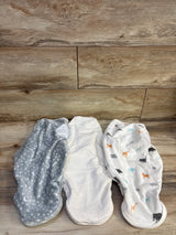 Aden + Anais 3pk Velour Swaddle Wraps Ivory sz 0-3m