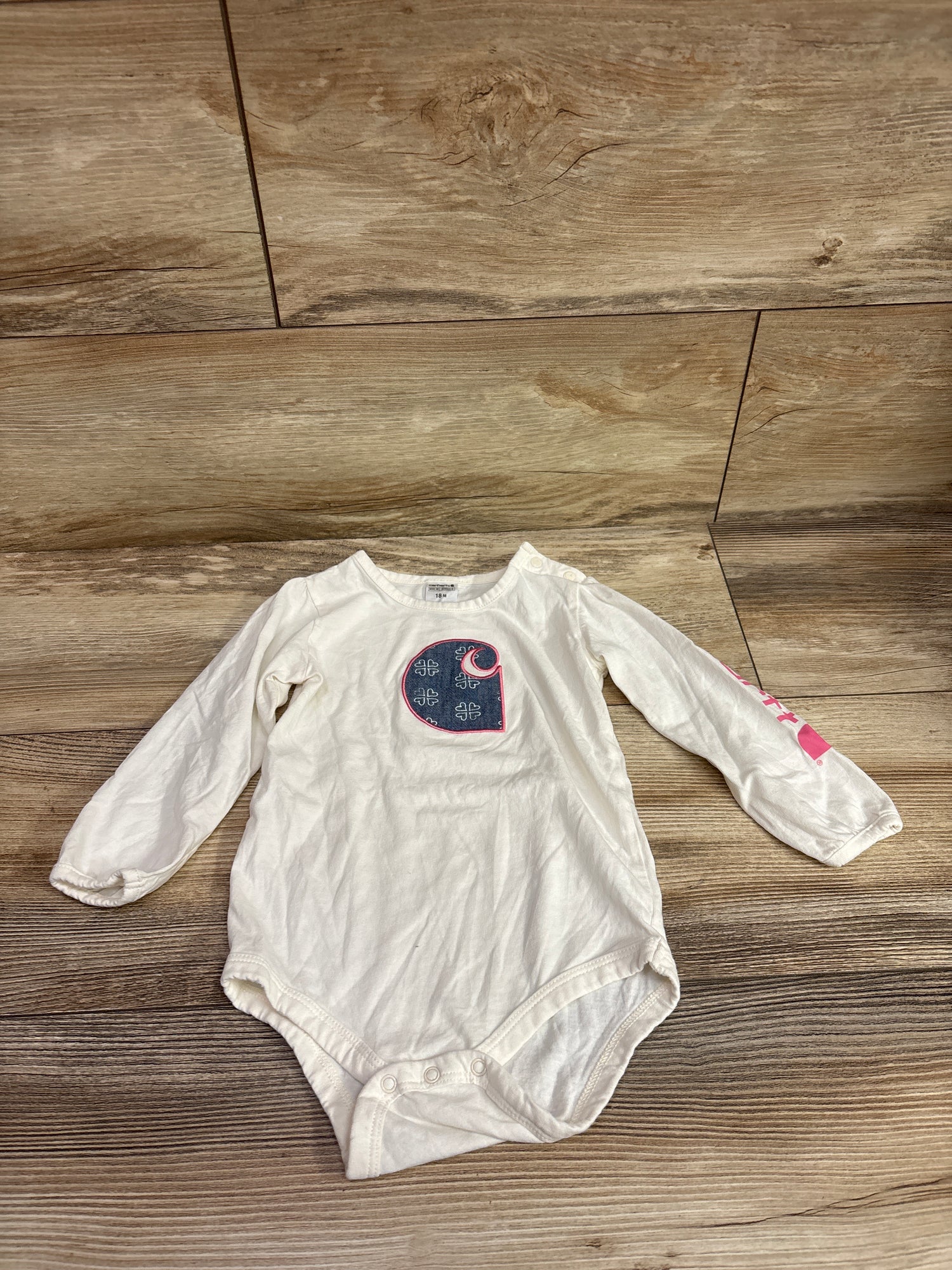 Carhartt Long Sleeve Bodysuit Ivory sz 18m