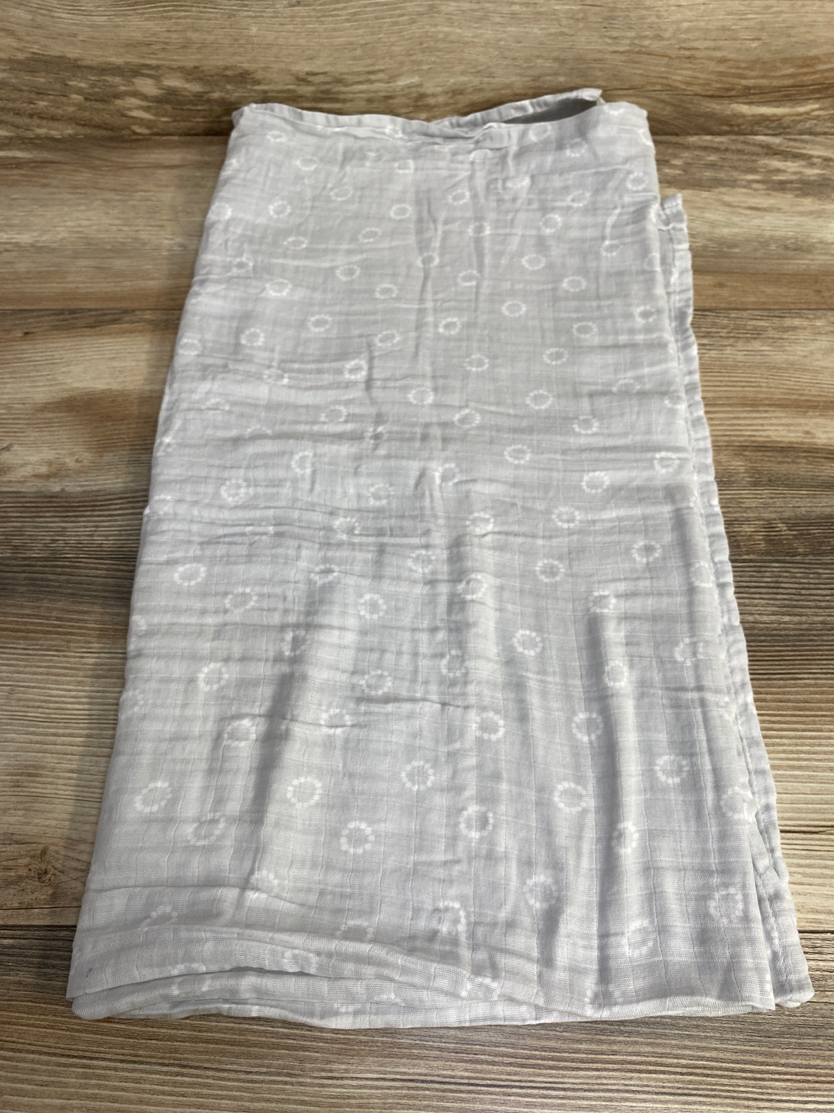 Cloud Island Muslin Swaddle Blanket Grey Circles