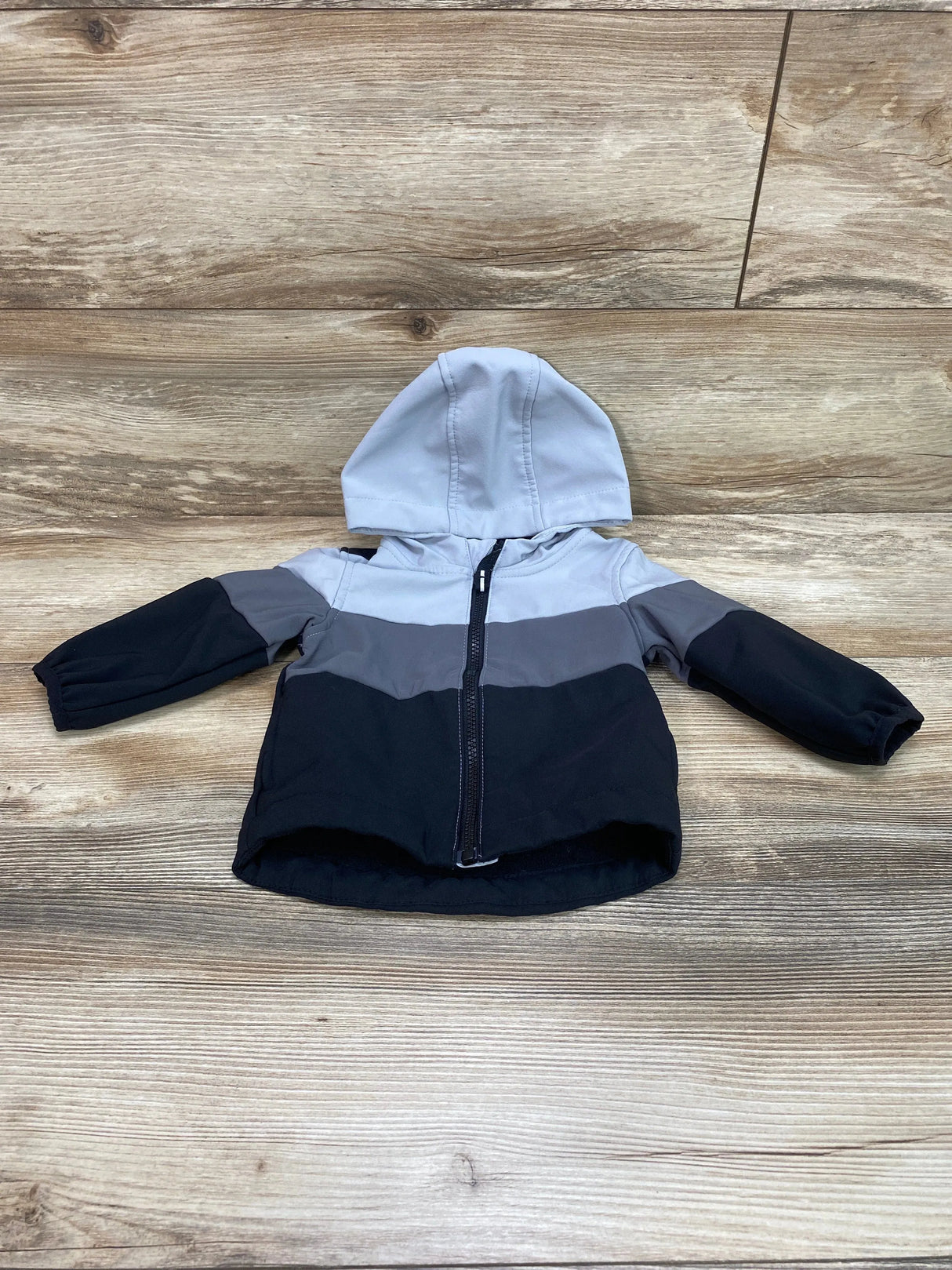 Cat & Jack Softshell Color Block Jacket Grey sz 12m