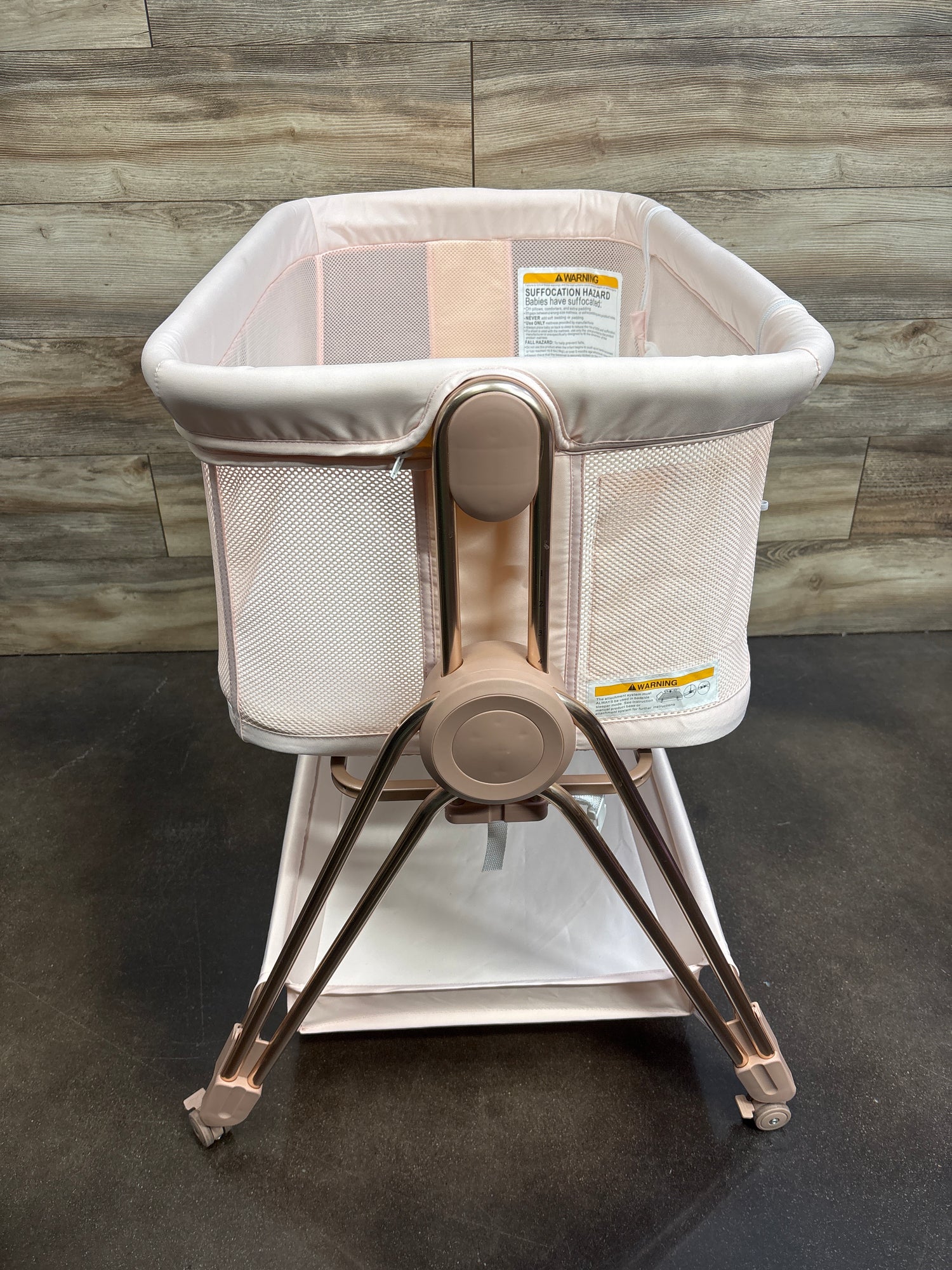 KOOLABABY Baby Bassinet Bedside Sleeper in Pink