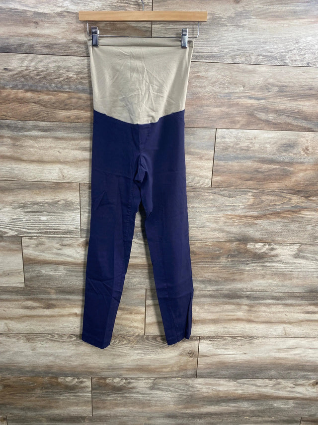 Motherhood Maternity Navy Secret Fit Belly Skinny Ankle Pants sz Small - Me 'n Mommy To Be