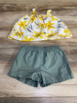 Just One You 2pc Floral Top & Shorts White sz 9m