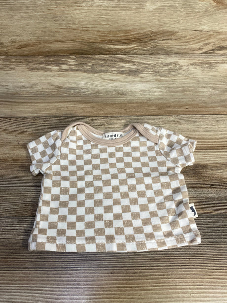 Rabbit + Bear Checkered Shirt White sz 0-3m - Me n Mommy To Be