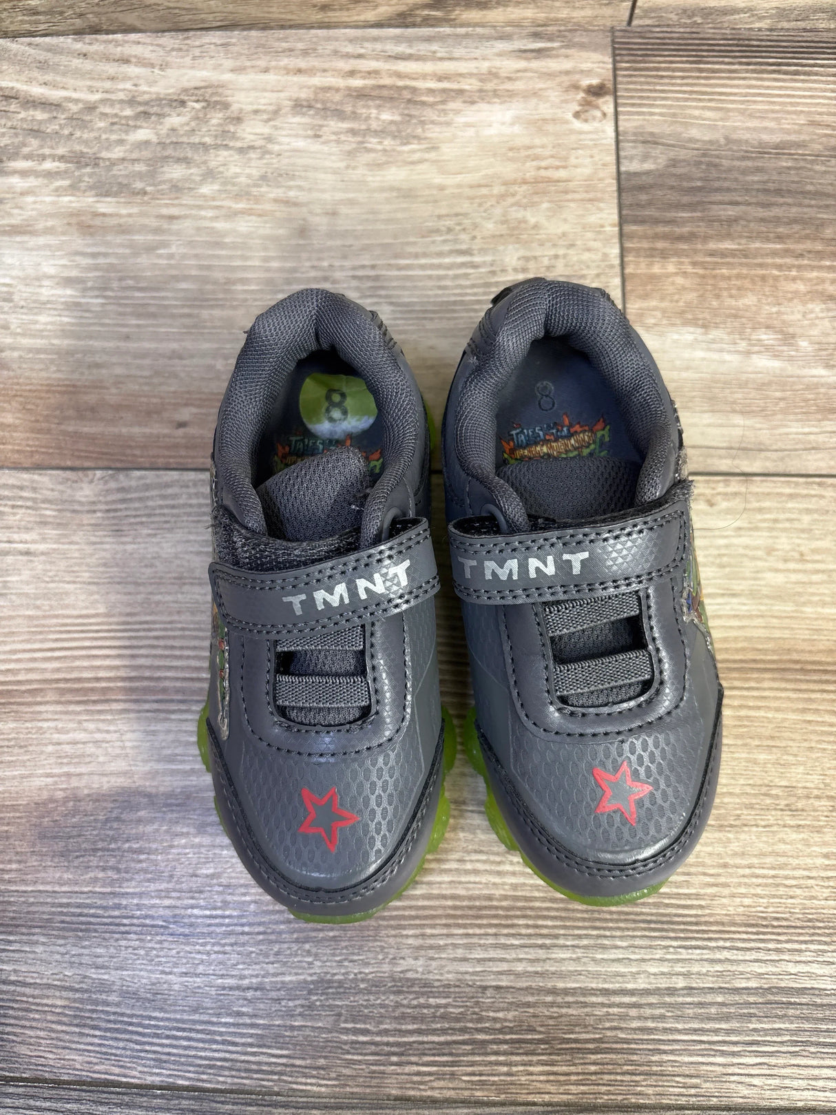 Teenage Mutant Ninja Turtle Light Up Sneakers Grey sz 8c