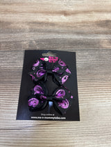 NEW Black Pumpkin Print Bows, 2pk