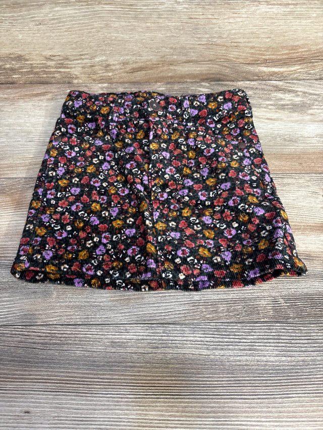 Art Class Floral Corduroy Skirt Black sz 4-5T - Me n Mommy To Be