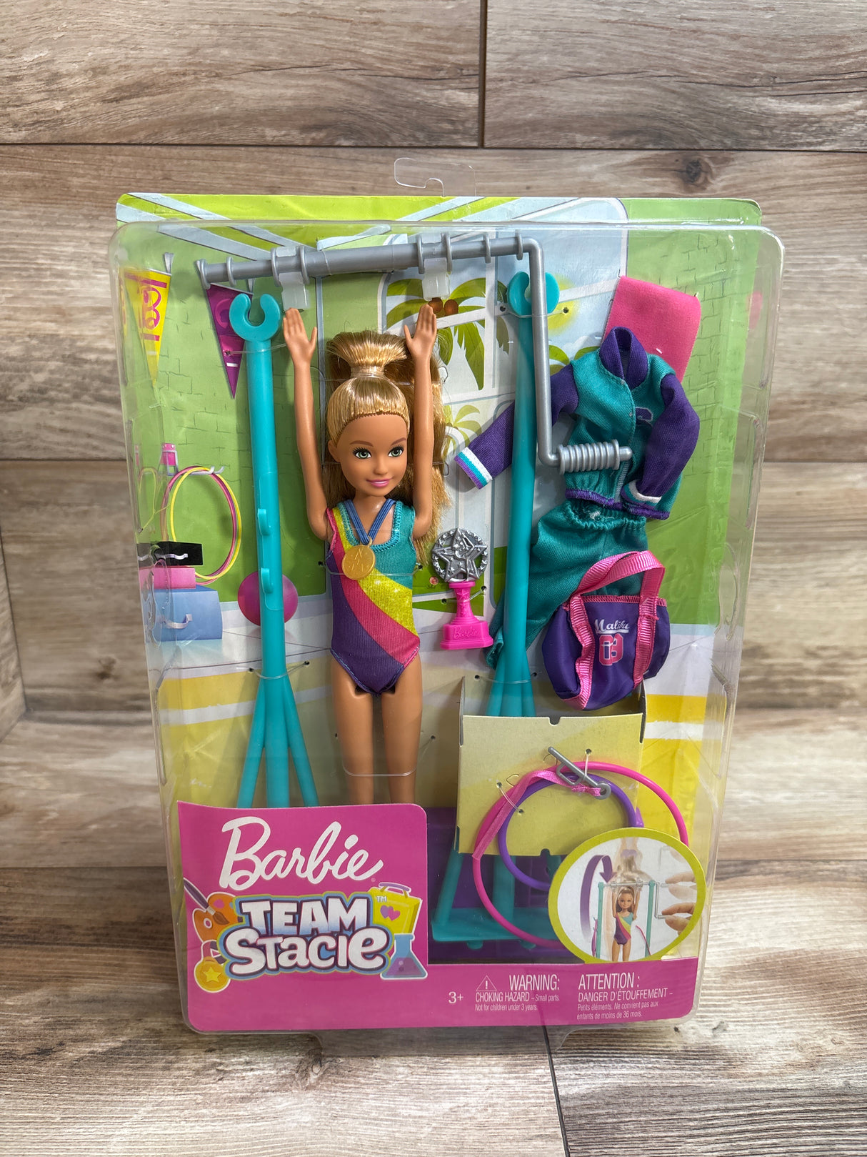 NEW Barbie Team Stacie Gymnastics Playset