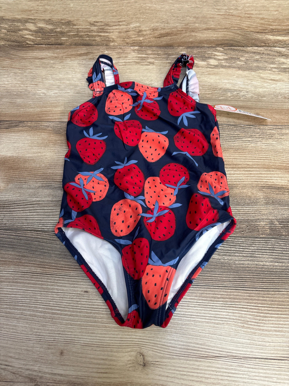 NEW Just One You Strawberry Print Swimsuit Navy sz 5T - Me n Mommy To Be
