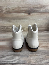Cat & Jack Zipper Western Boots White sz 7c