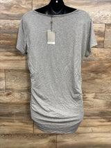 NEW Smallshow Ruched Maternity Shirt Grey sz XXL