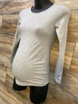 H&M Mama Ruched Shirt Grey sz XS