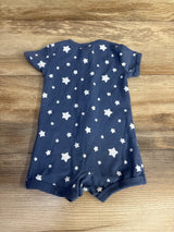 Hanes Star Print Shortie Romper Blue sz 6-12m