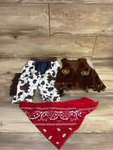 3pc Cowboy Vest Set Brown sz 12m - Me n Mommy To Be