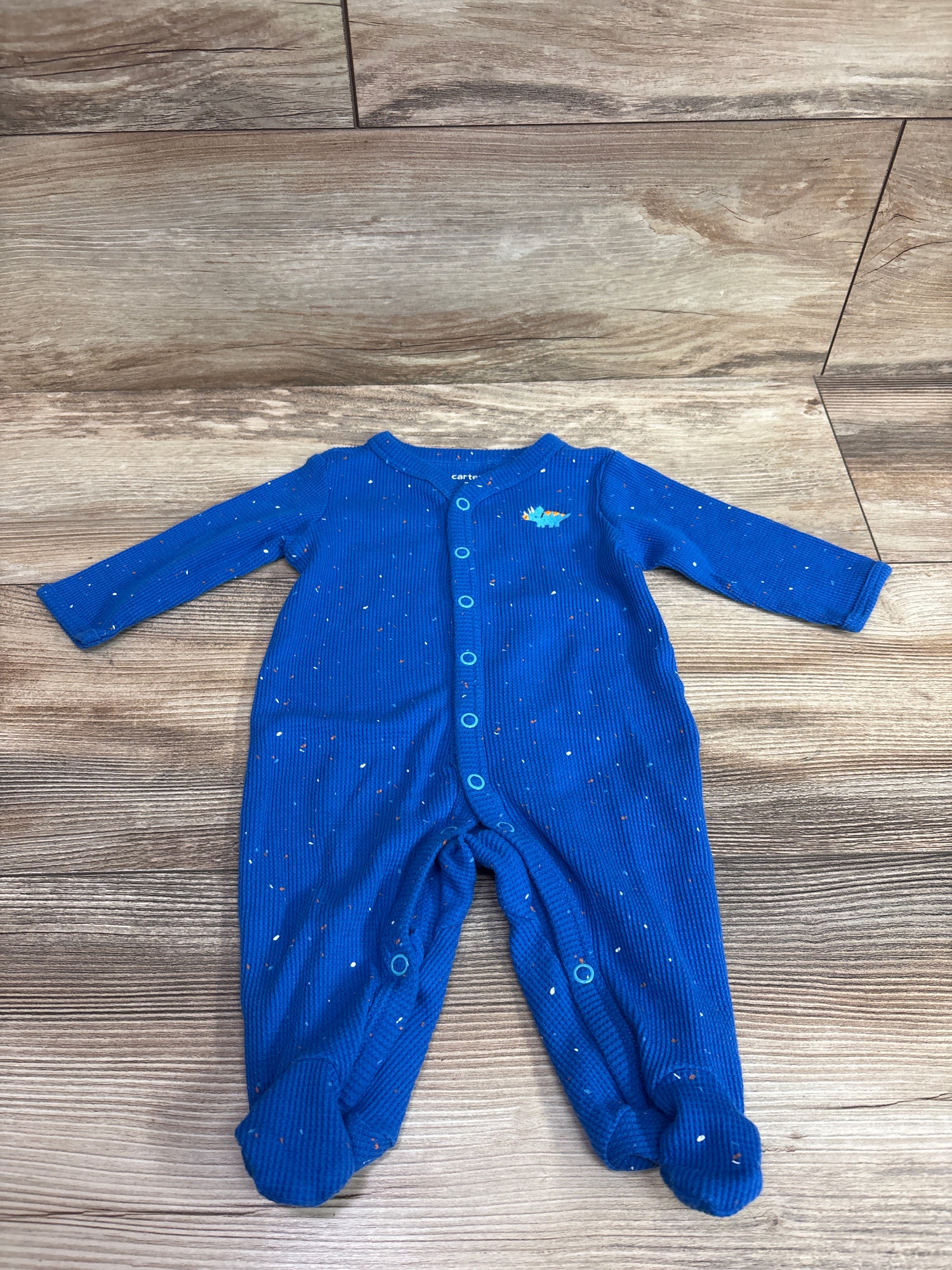 Carter's Waffle Knit Snap Sleeper Blue sz 3m