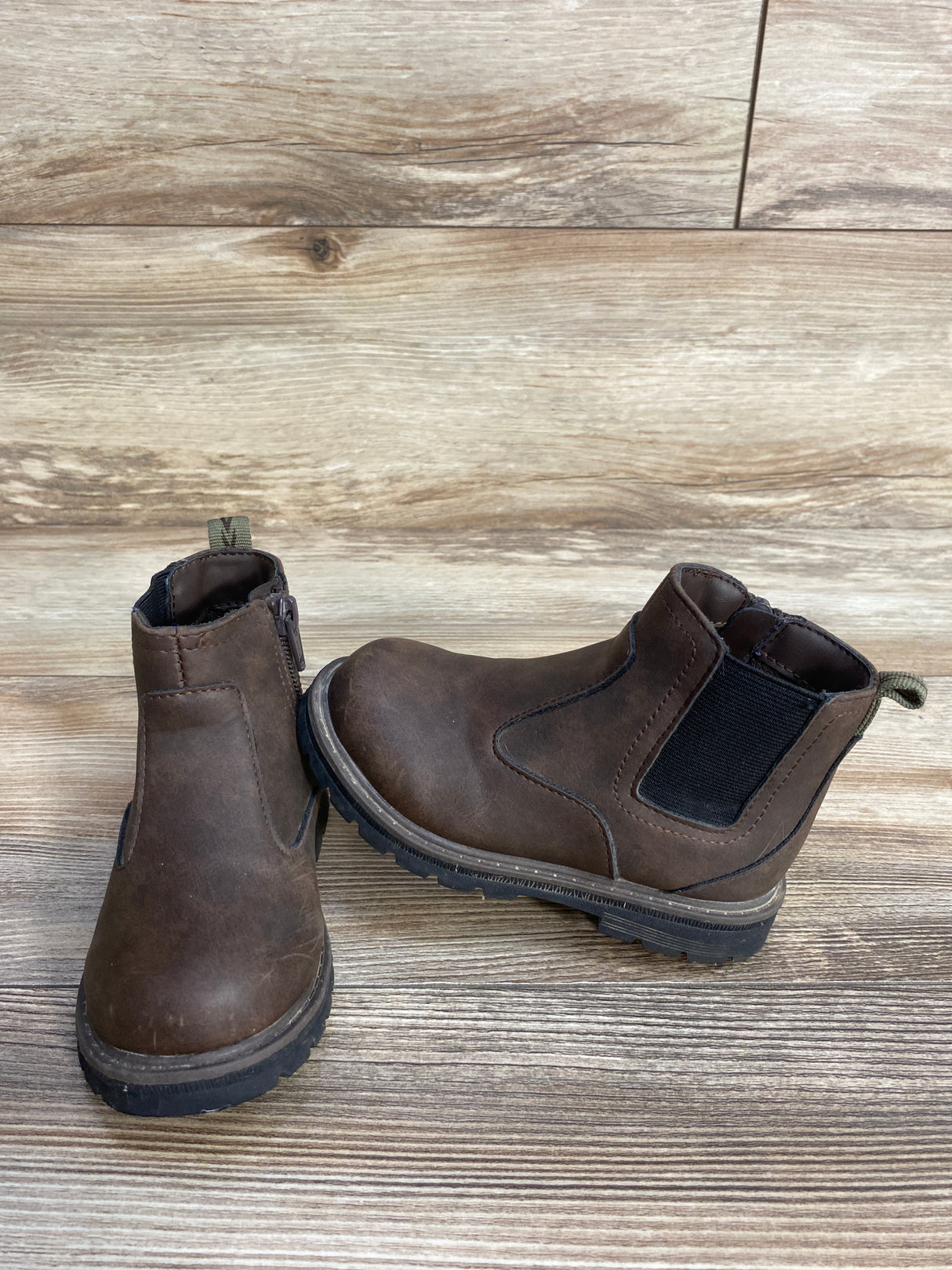 Wonder Nation Chelsea Ankle Boots Brown sz 8c