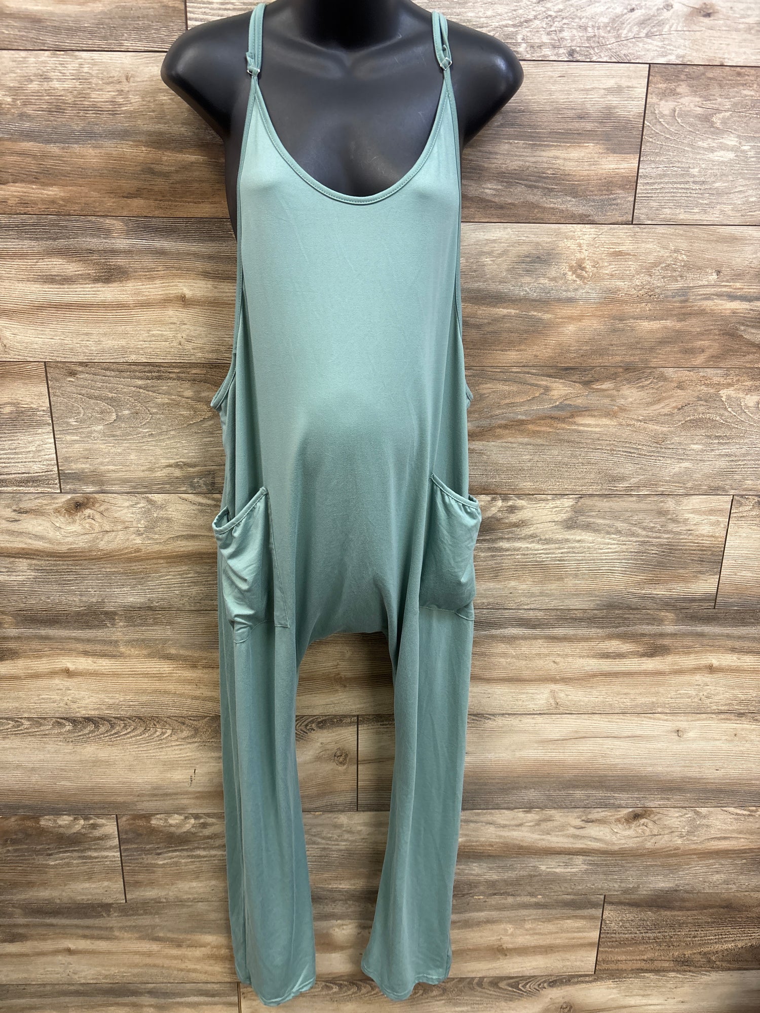 Sleeveless Maternity Jumpsuit Teal sz XL