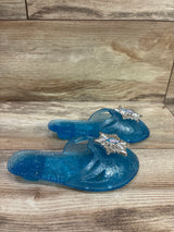 Disney Princess Frozen Dress Up Shoes Blue sz 9-13c