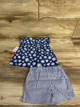 NEW Penelope Mack 2pc Floral Top & Shorts Blue sz 18m - Me n Mommy To Be
