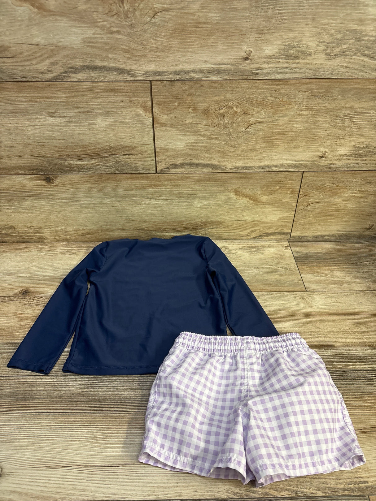 Just One You 2pc Rash Guard & Swim Trunks Set Navy sz 3T