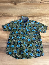 Craft + Flow Floral Button Up Shirt Black sz 4T
