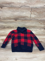 Baby Gap Plaid Shawl Collar Sweater Red sz 3T
