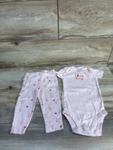 Carter's 2pc Love Bug Bodysuit & Leggings Set Pink sz 9m