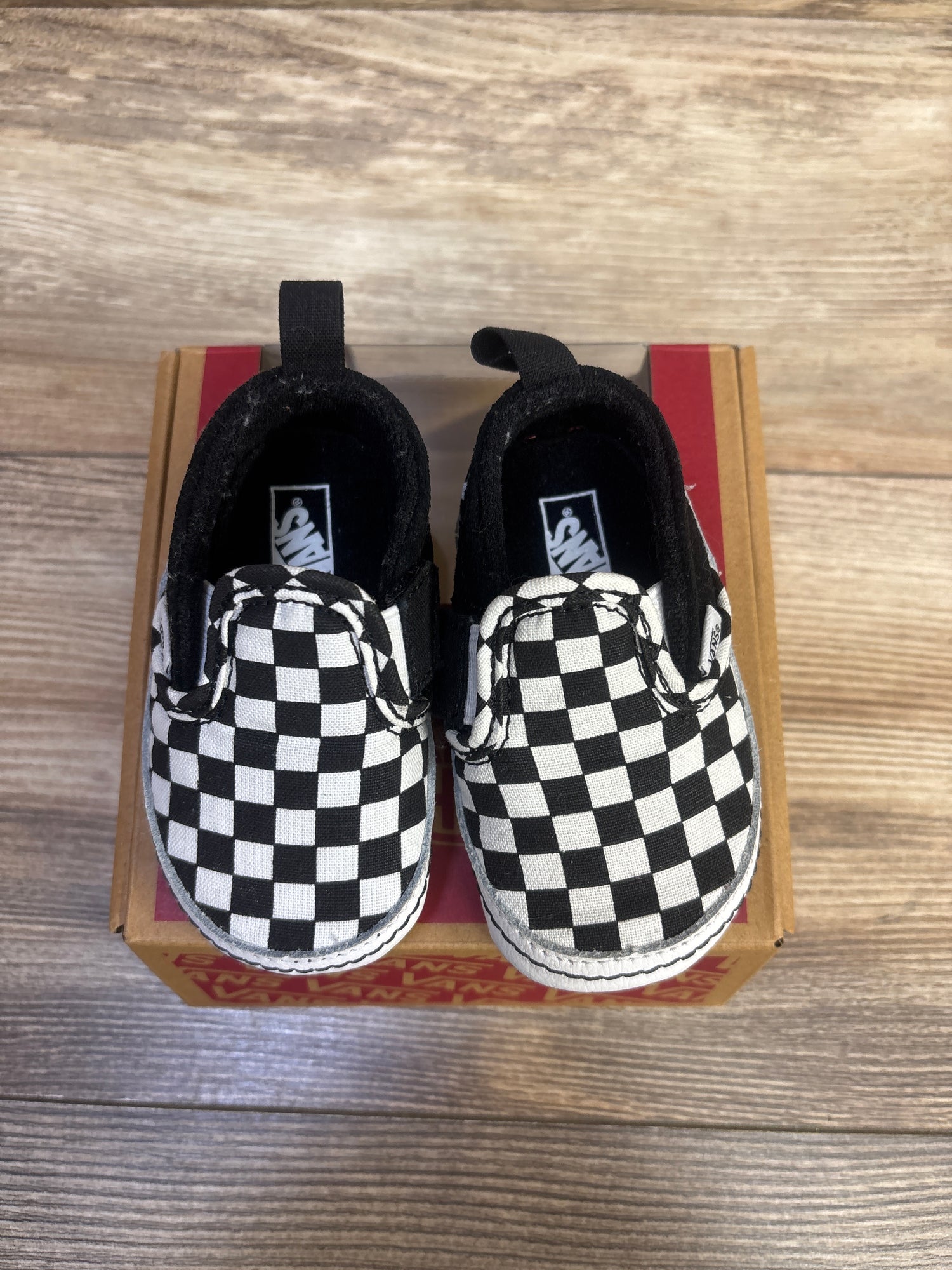 Vans Slip On V Crib Shoes Checkerboard sz 3c