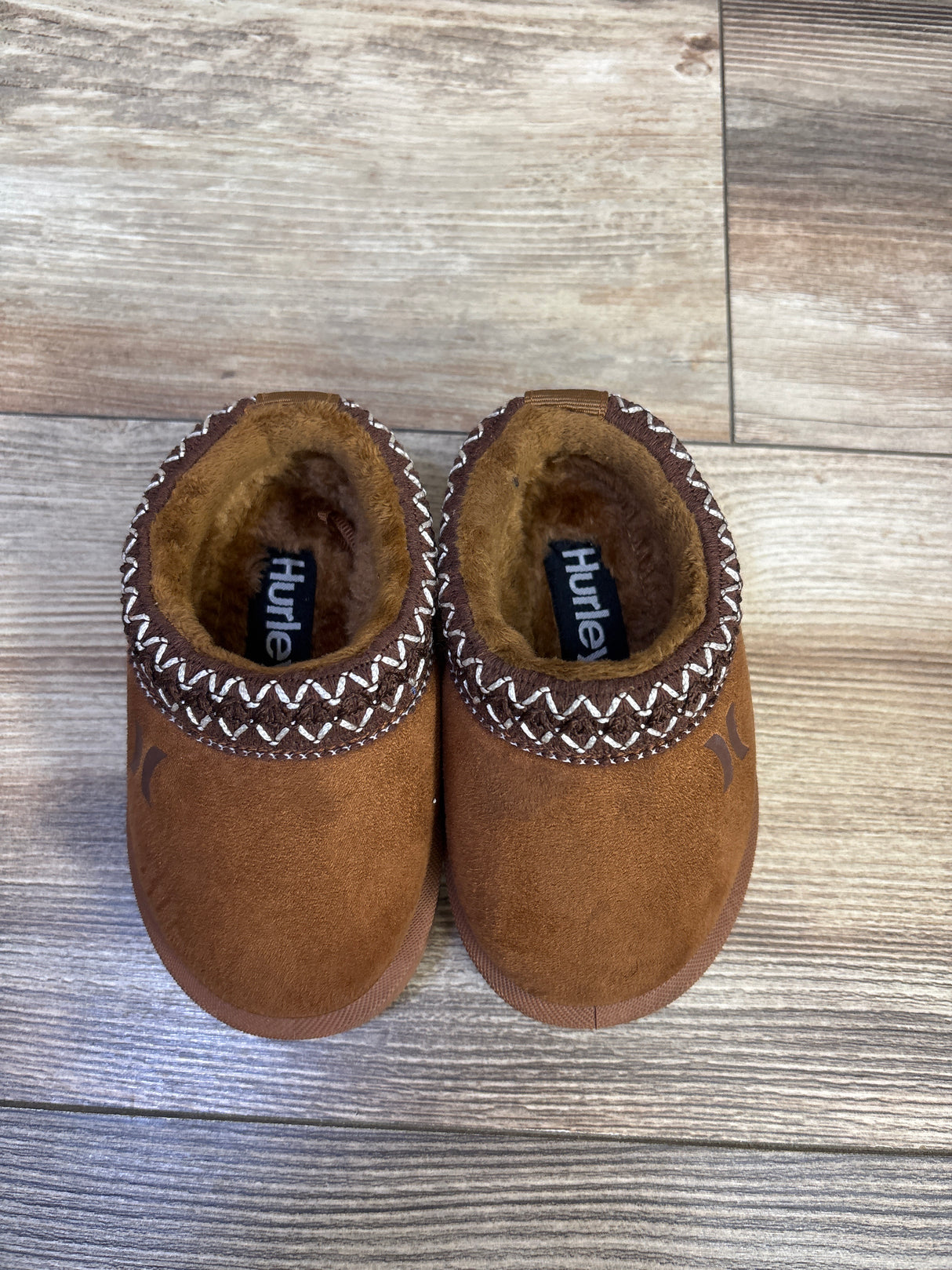 Hurley Modi Faux Fur Fleece Lined Clogs Brown sz 5c