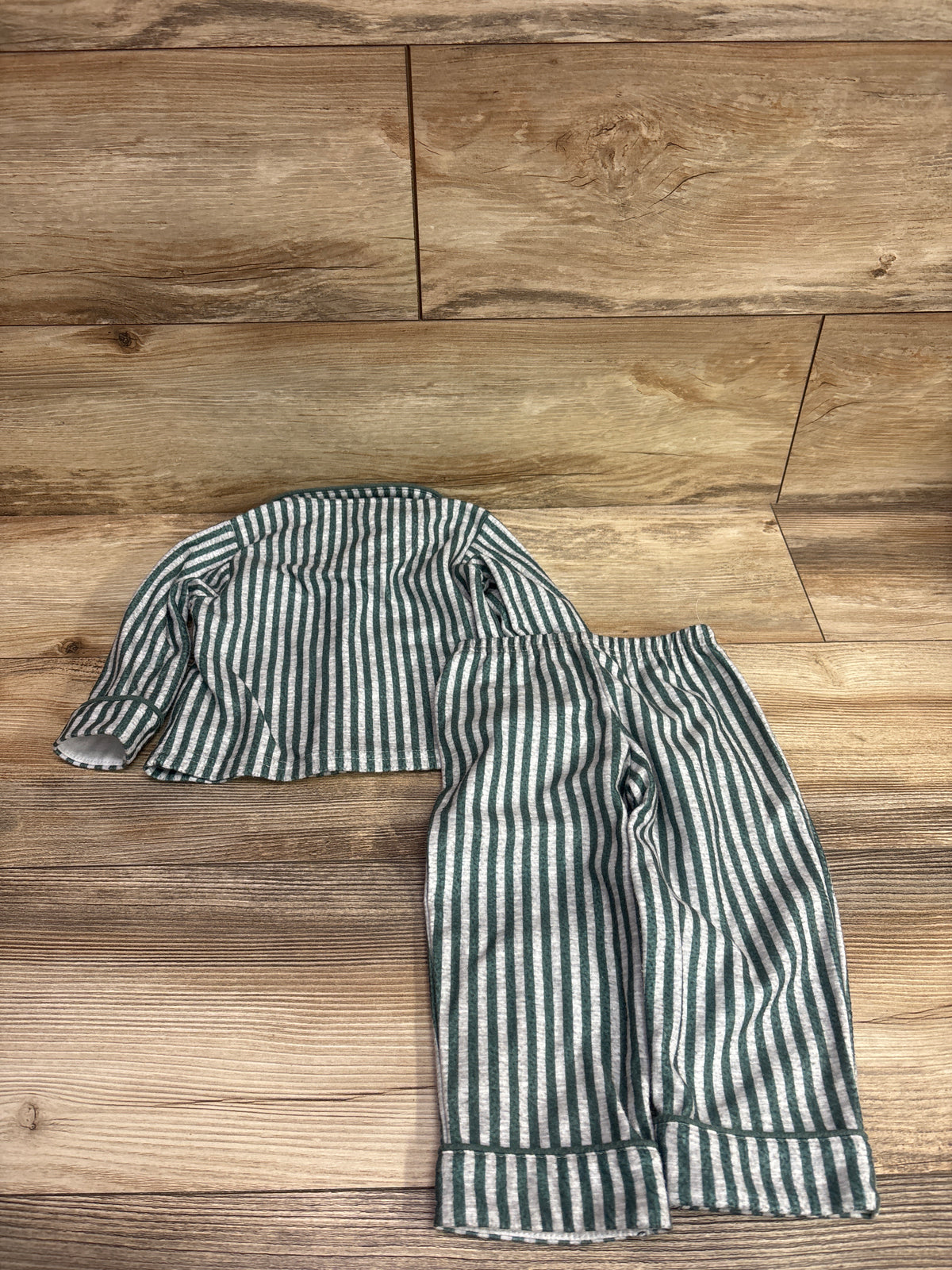 Bearpaw 2pc Coat Style Pajama Set Green sz 12m