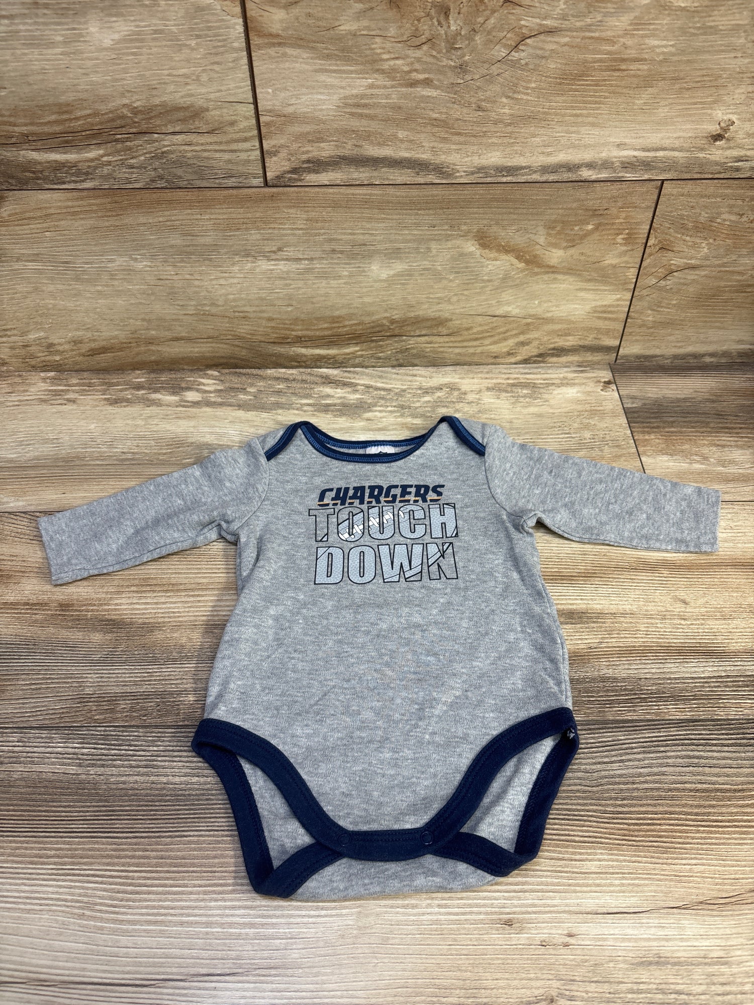 NFL Team Apparel Chargers Touch Down Bodysuit Grey sz 3-6m