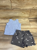 Carter's 2pc Rhino Tank Top & Shorts Set Blue sz 12m