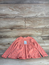 NEW Ribbed Long Sleeve Pink Peplum Shirt Pink sz 5T