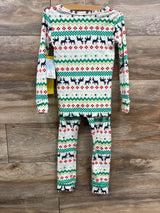 NEW Cat & Jack 2pc Velour Fair Isle Pajama Set White sz 5T