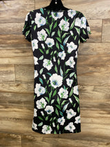 Ekouaer Button Up Floral Nightgown Black sz Small - Me n Mommy To Be