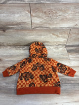 Baby Gap Pull Over Monster Truck Hoodie Rust sz 3-6m