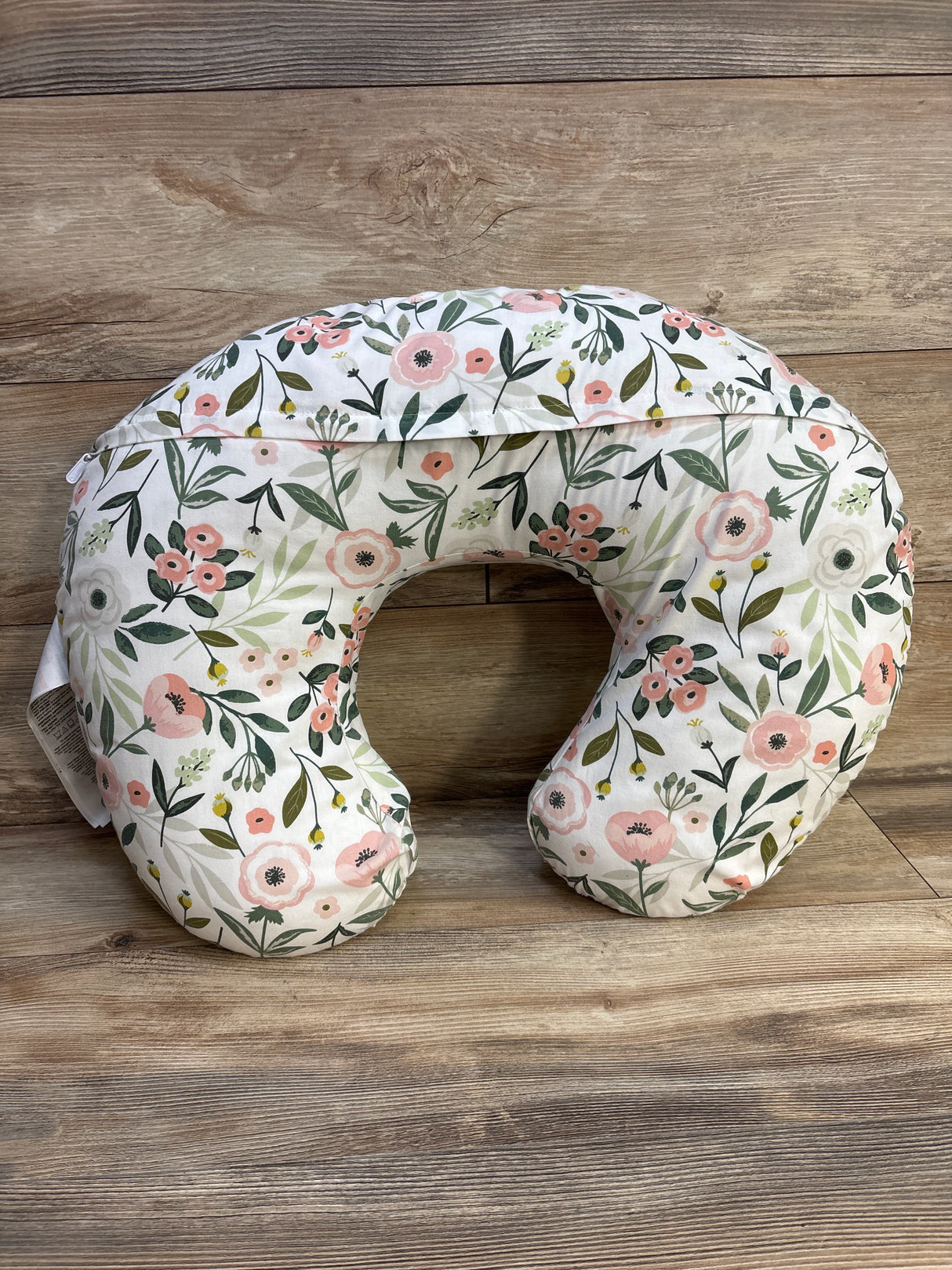 Boppy Nursing Pillow with Pink Garden Slipcover