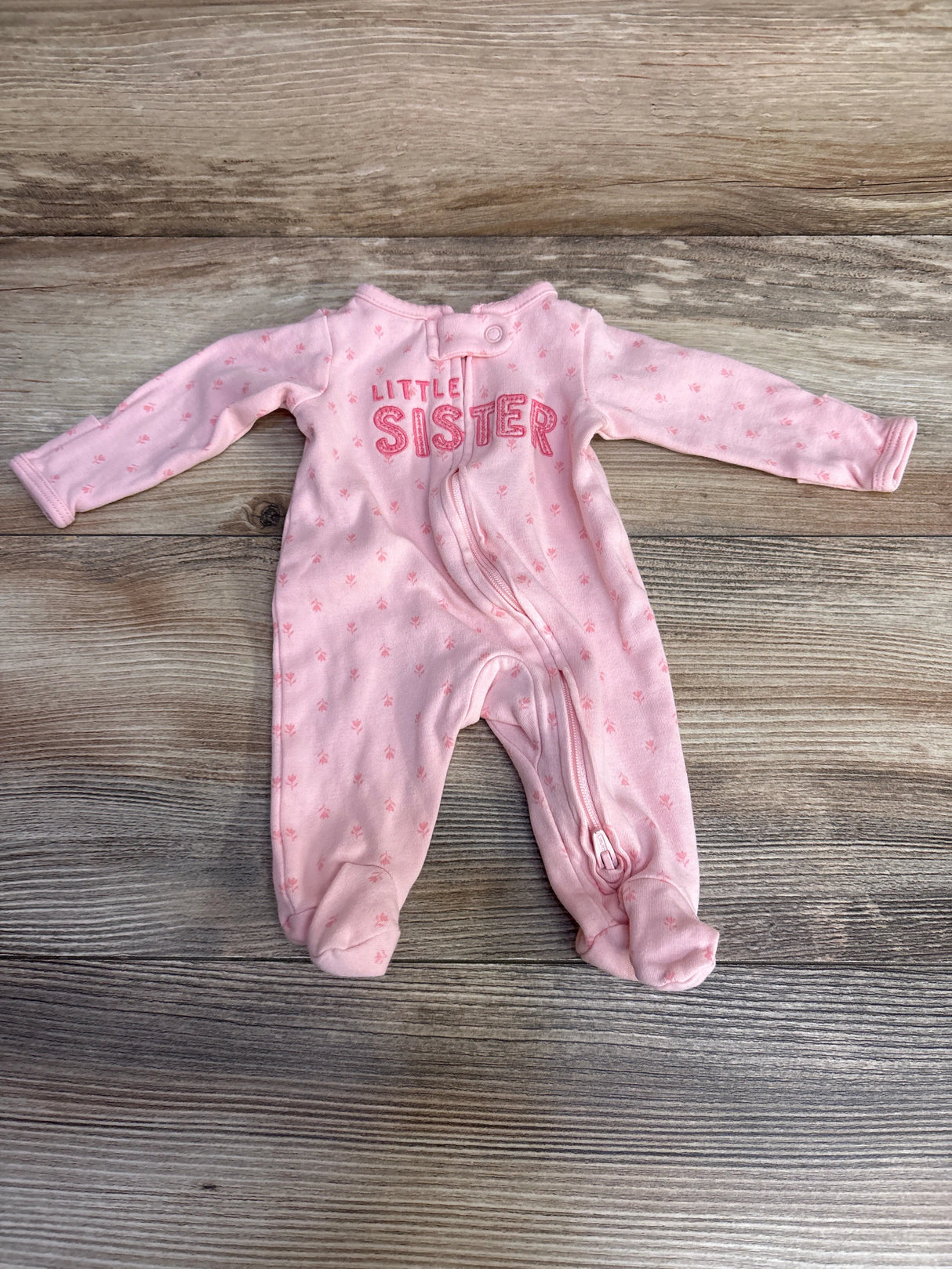 Child Of Mine Floral Little Sister Sleeper Pink sz Preemie